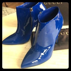 Electric Blue Gucci Booties ... showstoppers
